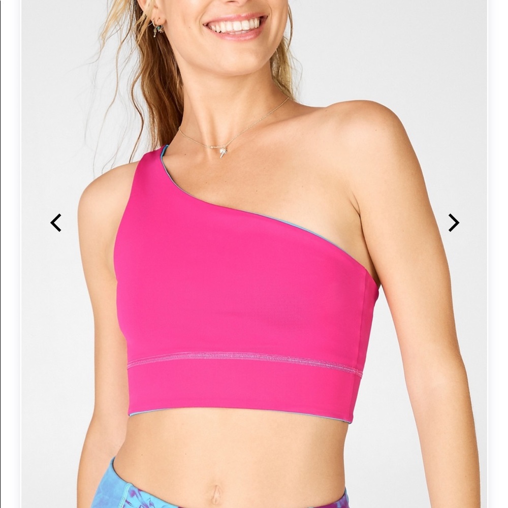 Fabletics one shoulder reversible sports bra